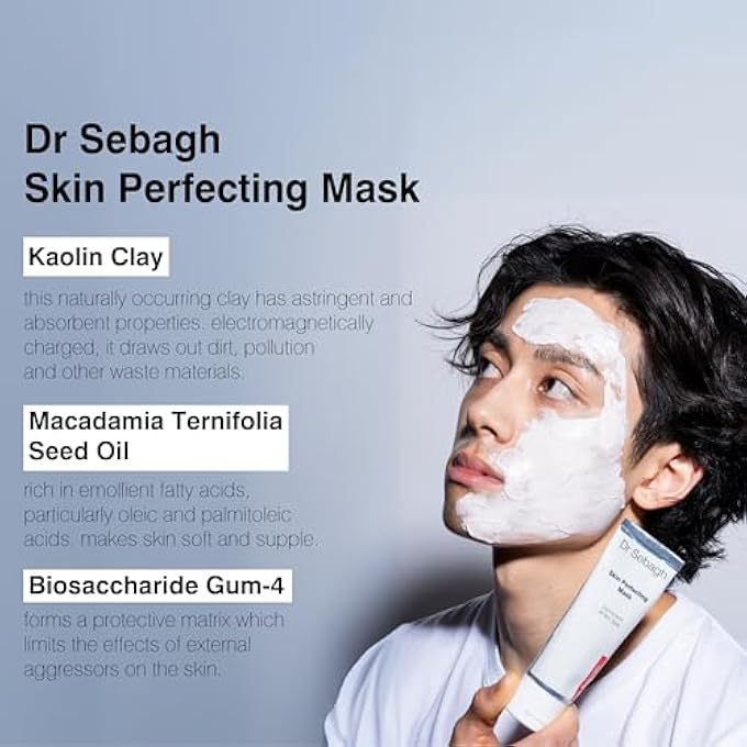 Dr. Sebagh SKIN PERFECTING MASK - 150 ML | DEEP CLEANSING, PURIFYING & ANTI-POLLUTION | REFINES PORES & CLEARS IMPURITIES | IDEAL FOR ALL SKIN TYPES | ANTI-INFLAMMATORY & ANTI-BACTERIAL | SOFTENS SKIN - Image 4